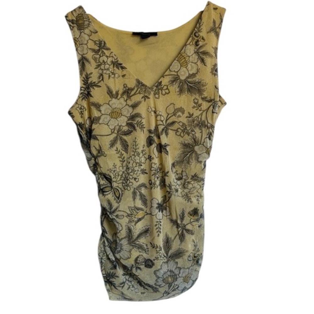 Express Olive Floral Tank Top, Women’s Large